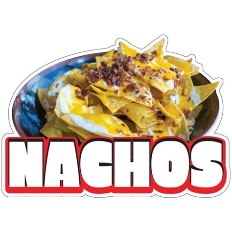 NACHOS Concession Decal menu cheese cart trailer stand sticker chips salsa - Walmart.com ...