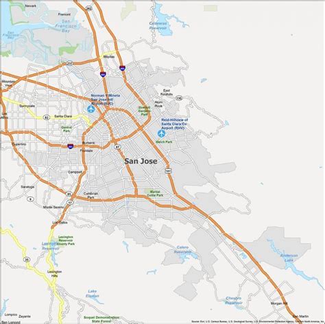 Map of San Jose, California - GIS Geography