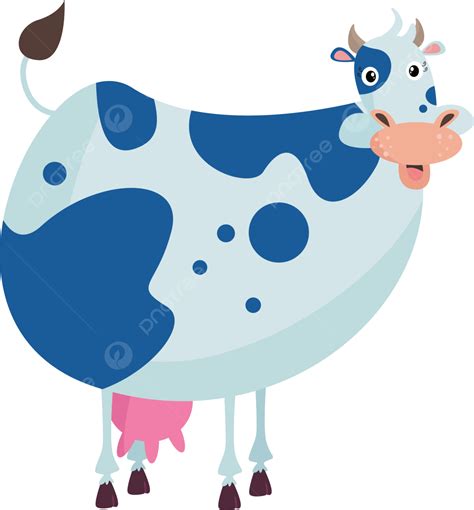 Cow Farm Animals Vector Hd Images, Blue Big Animal Cow, Blue Cow, Fat Cow, Cute Cow PNG Image ...