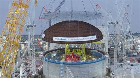 World's largest crane lifts dome onto Hinkley Point C's first reactor ...