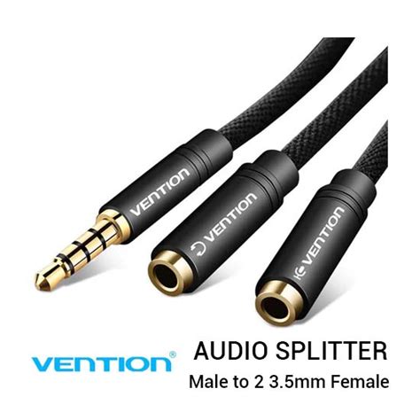 Vention Audio Splitter 3.5mm Male to 2 3.5mm Female Terbaik