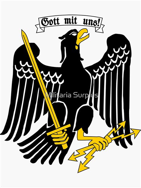 "Flag of Prussia (1933) "Gott Mit Uns"" Sticker for Sale by 86clothingco | Redbubble