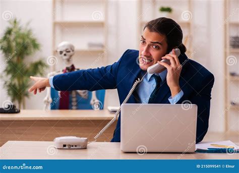 Dead Employee Working in the Office Stock Image - Image of long ...