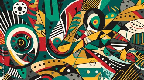 Abstract pattern in native African style. Vector illustration. Traditional African abstract ...