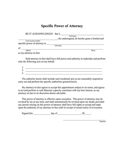 View Poa Power Of Attorney Signature Sample Background - picture