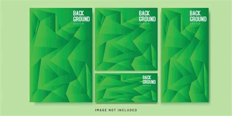 Background Green Gradient Abstract Geometric Flyer and Social media Bundle Set 26587195 Vector ...