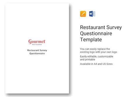 Restaurant Questionnaire - 8+ Examples, Format, How to Design, Pdf