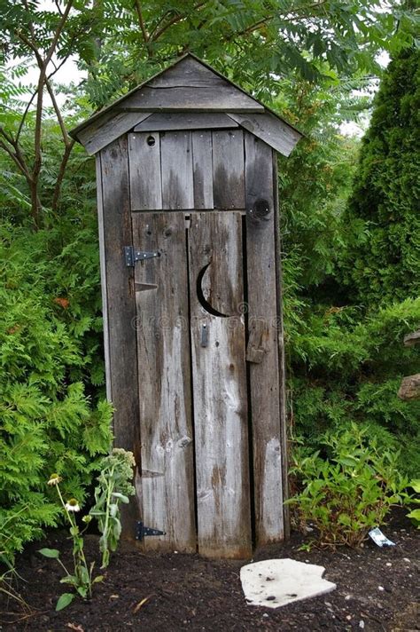 The Outhouse stock image. Image of moon, soil, garden - 1188925