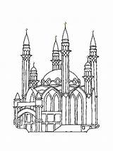 Mosque Coloring Pages Sketch Page sketch template