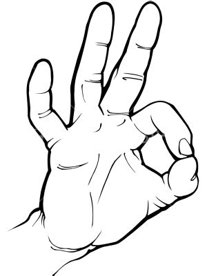 ok hand sign - Clip Art Library