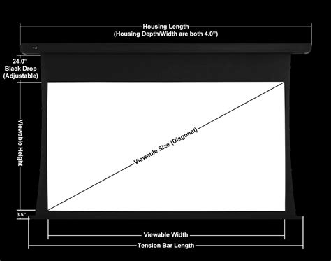 Dimensions - Reference Studio 4K Tab-Tensioned Motorized Screen ...