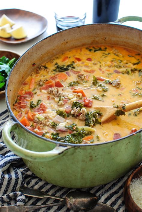 Creamy Sausage and Kale Soup - Bev Cooks