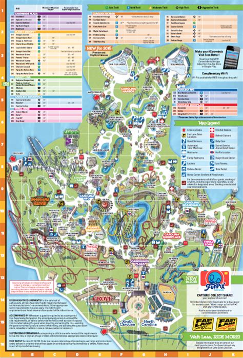 Carowinds Amusement Park Map