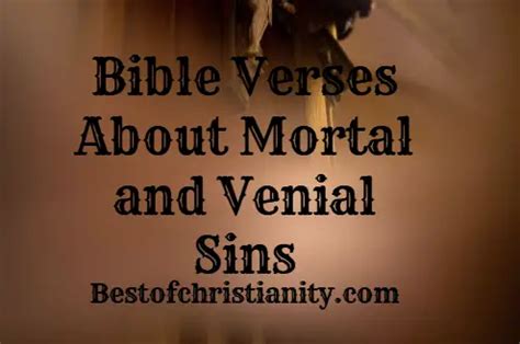 Bible Verses About Mortal and Venial Sins