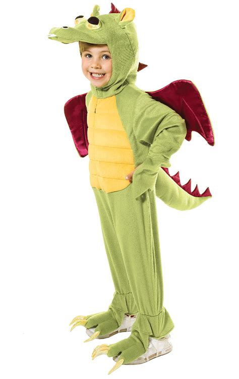 Kids Green Hooded Dragon Costume - fancydress.com