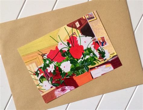 Postcard Painting Flowers - Etsy