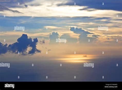 Maldives aerial view from seaplane, with sunset Stock Photo - Alamy