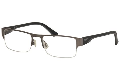 Puma Men's Eyeglasses PU0033O PU/0033/O Half Rim Optical Frame | JoyLot.com