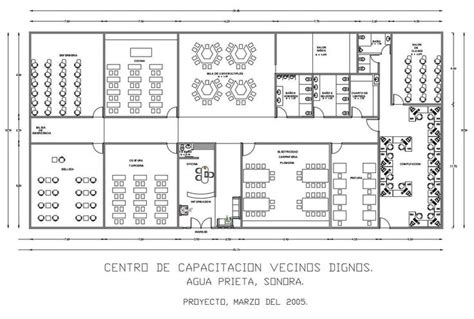 Community training center architecture layout plan details dwg file - Cadbull | Training center ...