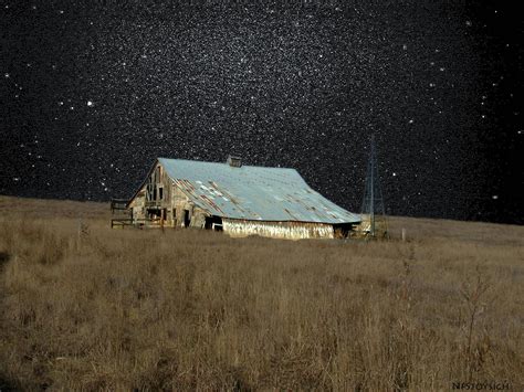 Free stock photo of field, night sky, old barn