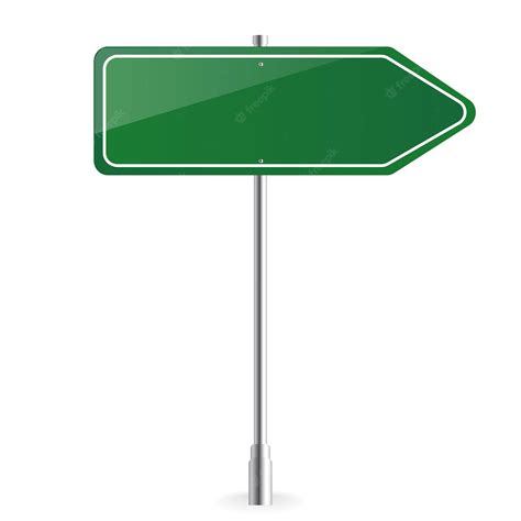 Premium Vector | Blank green road sign or empty traffic vector illustration