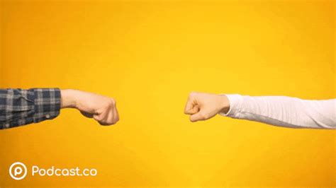 Bro Fist Bump GIF by Podcastdotco - Find & Share on GIPHY