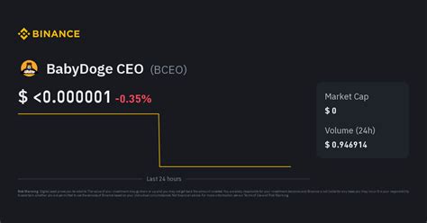 BabyDoge CEO Price | BCEO Price Index, Live Chart and AUD Converter - Binance