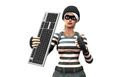 Fortnite Skin Holding Keyboard Png