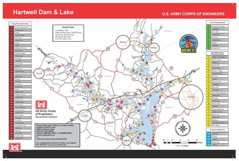 Lake Hartwell Boat Ramps Map