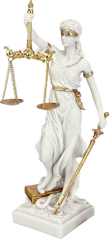 Amazon.com: Design Toscano Themis Blind Lady of Justice Statue Lawyer Gift, 13 Inch, White-Small ...