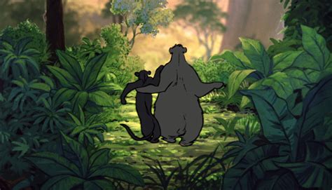 Image - Bagheera The Black Panther and Baloo the Bear both walk off in the end.jpg | Jungle Book ...