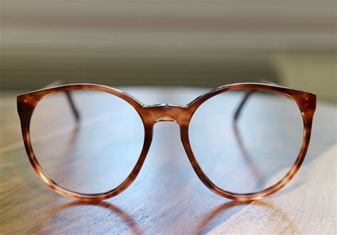 1980s Large Oversized Round Tortoiseshell Eyeglasses Spring