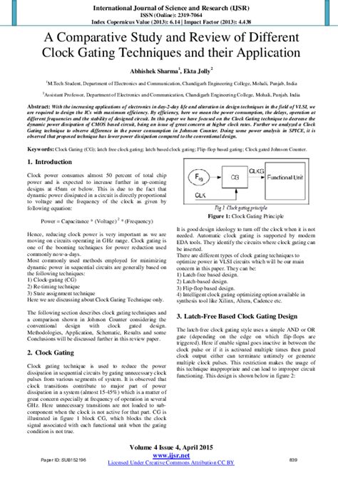 (PDF) A Comparative Study and Review of Different Clock Gating ...