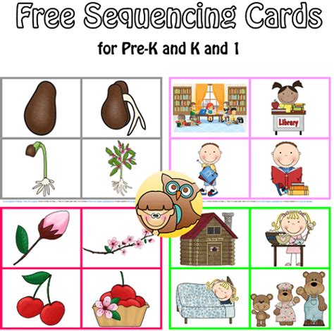 Sequencing Cards and Color Matching for Pre K-K-1 Free PDFs • Wise Owl Factory