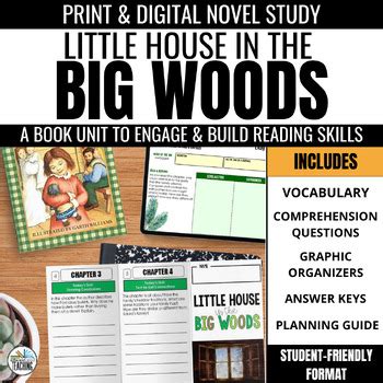 Little House in the Big Woods Novel Study: Comprehension Questions & Vocabulary