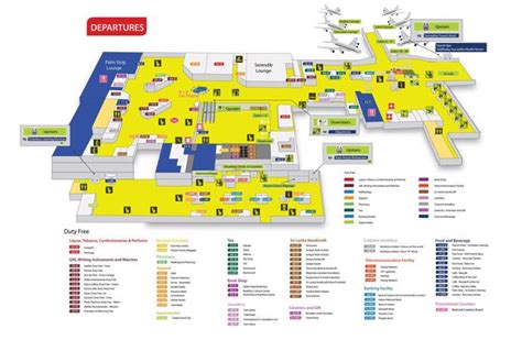 Bandaranaike Airport(CMB) Terminal Maps, Shops, Restaurants, Food Court 2024