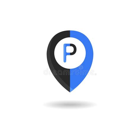 Parking Sign Vector Icon. Vector Parking Map Label. Parking Pin ...