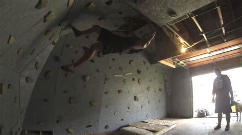 home built bouldering wall - YouTube