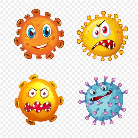 Gambar Kumpulan Kartun Virus Corona Covid 19 Ilustrasi, Clipart Bakteri ...