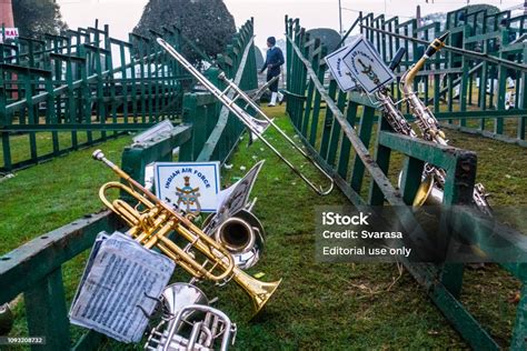 Air Force Band Instruments At Parade Rehearsal For 70th Republic Day Of ...