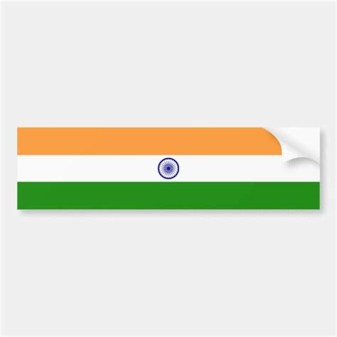 India – Indian National Flag Bumper Sticker | Zazzle