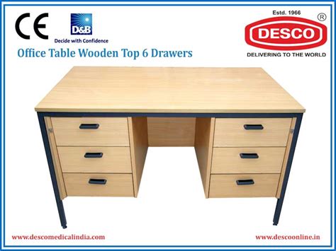 Office Table Wooden Top 6 Drawers Manufacturer Supplier in India