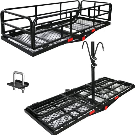 Buy MERCARS Hitch Cargo Carrier with Bike Rack Hitch 60" x 24" x 14" Fits 2 Bikes, Heavy Duty ...