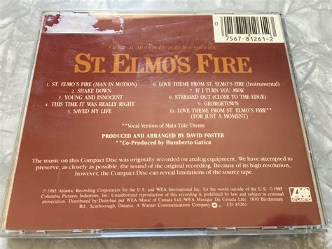 1985 St. Elmo's Fire Original Motion Picture | Etsy