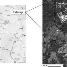 Map of Estarreja showing the sampling sites, the CCE, and the location... | Download Scientific ...