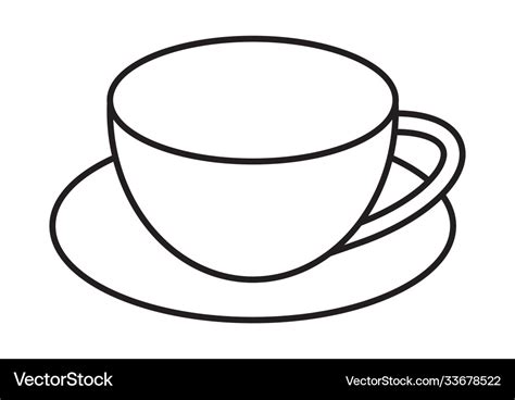 Coffee cup line art icons for apps and websites Vector Image