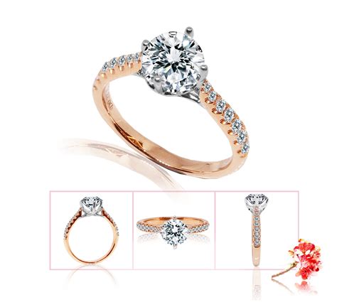 Classic Rose Gold Diamond Ring Setting - eClarity | Diamonds and Gemstone Engagement Rings ...