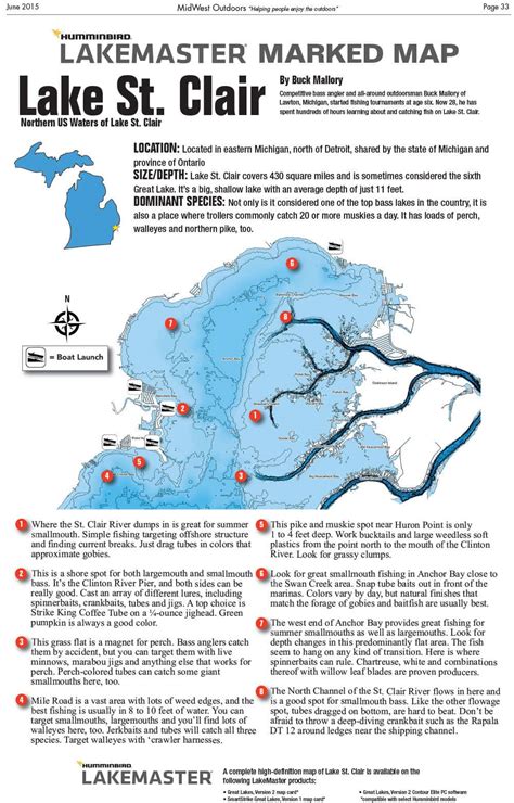 Lake St. Clair Marked Map, June, 2015 – MidWest Outdoors