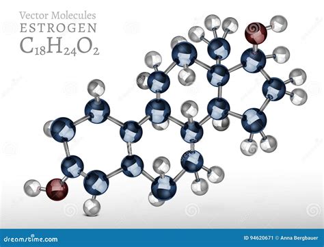 Estrogen Molecule Image stock vector. Illustration of model - 94620671