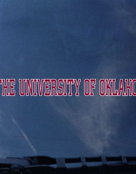 OU The University Of Oklahoma Crimson/White Auto Decal 1.5"x15.5 ...